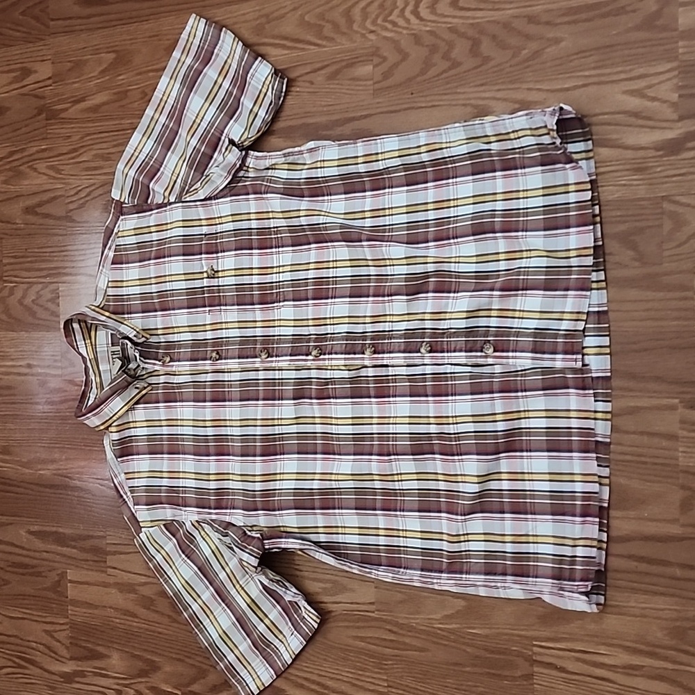 Duluth trading button down short sleeve shirt lg‎ tall